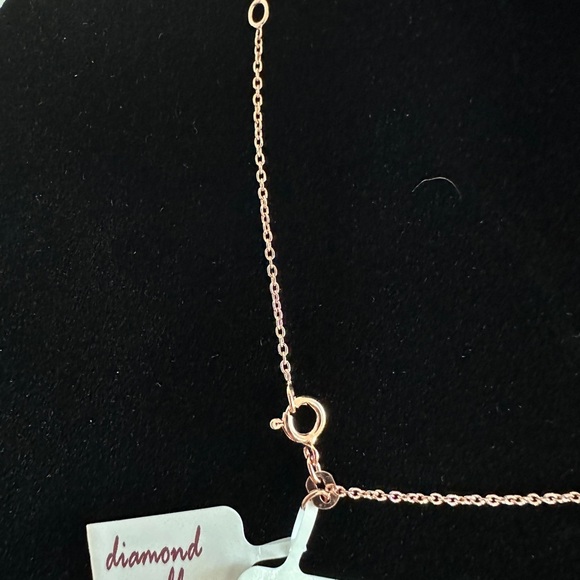 1/10ctw 14k Rose Gold over Silver Heart necklace by Diamond Blossom - Picture 7 of 7